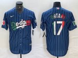 Los Angeles Dodgers #17 Shohei Ohtani Nike blue fashion majestic baseball Jersey-BD 01