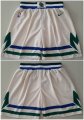 Milwaukee Bucks white nike nba shorts