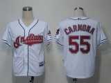 MLB Jerseys Cleveland Indians 55 Carmona White