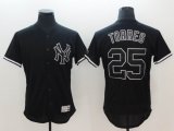 New York Yankees #25 Gleyber Torres black Flexbase baseball Jersey