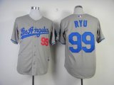 Los Angeles Dodgers 99# RYU gray jersey