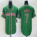 2023 World Cup Mexico #7 Julio Urias green red majestic baseball jerseys 182