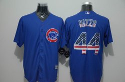 Chicago Cubs #49 Anthony Rizzo blue USA flag mlb baseball jersey