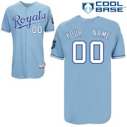 Kansas City Royals Personalized custom Light Blue Cool Base Jersys