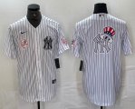 Nike New York Yankees blank white MLB baseball Jersey Joint name -BD 14