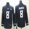 Tennessee Titans #8 Marcus Mariota Nike dark blue Color Rush Limited long sleeves Jersey