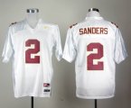 Nike Florida State 2# Seminoles Deion Sanders White College Throwback Jersey