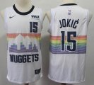 Nike Denver Nuggets #15 Nikola Jokic white nba Jerseys-S8