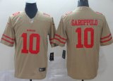 Nike 49ers #10 Jimmy Garoppolo Yellow NFL Jersey Inverted version