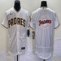 Nike San Diego Padres blank white Flexbase Authentic Collection Jersey big logo 01