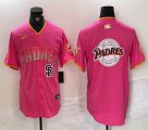 Nike San Diego Padres blank pink MLB Baseball jerseys Joint name-BD 03