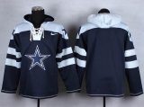 Nike Dallas Cowboys blank white blue nfl Hooded Sweatshirt