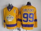 2015 Los Angeles Kings 99 Wayne Gretzky Yellow Throwback CCM Jersey