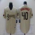 Arizona Diamondbacks #40 Madison Bumgarner Nike Beige Flexbase Authentic Collection Jersey-BD