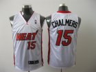 Miami Heat 15# CHALMERS white nba jersey