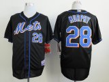 New York Mets Daniel Murphy #28 trowback black MLB jersey