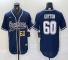 Nike Dallas Cowboys #60 Tyler Guyton blue baseball Joint name -BD 01