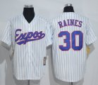 Montreal Expos #30 TIM RAINES white throwback MLB baseball Jersey