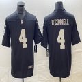 Las Vegas Raiders #4 Aidan O'Connell Nike Black Color Rush Limited Jersey