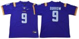 LSU Tigers Odell #9 Joe Burrow NCAA Football Jersey - Purple