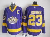 reebok Los Angeles Kings 23 Dustin Brown purple Hockey Jersey