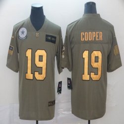 Dallas Cowboys #19 Brice Butler green gold Nike Olive 2019 Salute to Service Limited Jersey