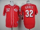 Cincinnati Reds 32# BRUCE red baseball jerseys