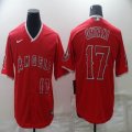 Nike Los Angeles Angels #17 Shohei Ohtani red majestic baseball jersey-BD 01