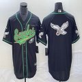 Nike Eagles blank black baseball jerseys Joint name-BD 09