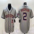 Nike Houston Astros #2 Alex Bregman gray majestic baseball jerseys-BD 01