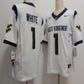 West Virginia Mountaineers #1 Jahiem White college football jerseys -white