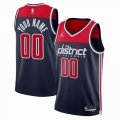 Customized Washington Wizards dark blue basketball jerseys