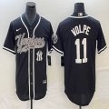 Nike New York Yankees #11 Volpe black majestic baseball Jerseys Joint name 01