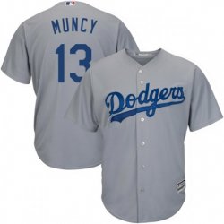 Youth Los Angeles Dodgers #13 Max Muncy gray majestic baseball Jersey