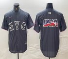 Nike New York Mets blank gray majestic majestic baseball jerseys city version 03