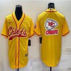 Nike Kansas City blank yellow baseball jerseys Joint name-BD 01