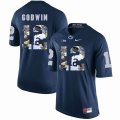 Custom Penn State #12 Chris Godwin blue fashion college football jersey