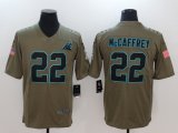 Nike Panthers #22 Christian McCaffrey green USA flag Color Rush Limited Jersey