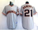 San Francisco Giants 21# Sanchez grey MLB Jersey