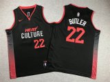 Youth Miami Heat Bape #22 Jimmy Butler black nba basketball jerseys city version