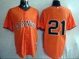 San Francisco Giants 21# Sanchez Orange MLB Jersey