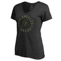 Women Los Angeles Lakers Fanatics Branded Black Liberty V-Neck T-Shirt