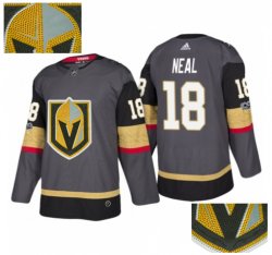 Custom Adidas Vegas Golden Knights #18 James Neal gray hockey Jersey Champion version