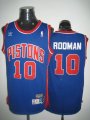 NBA Detroit Pistons 10 RODMAN blue jersyes