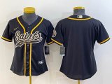 Youth New Orleans Saints blank black baseball jerseys Joint name-BD