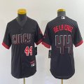 Youth Nike Cincinnati Reds #44 Elly De La Cruz black majestic baseball jerseys -BD 04