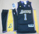 Los Angeles Lakers #1 D-Angelo Russell black nba basketball suits