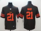 Cleveland Browns #21 Denzel Ward Brown Nike Color Rush Limited Jersey