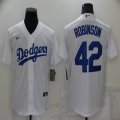 Nike Los Angeles Dodgers 42 Jackie Robinson white baseball jersey-BD