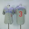 Chicago Cubs #3 David Ross gray Flexbase baseball Jersey